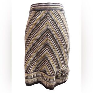 Viola Anthropologie Wool Cotton Blend Knit Skirt - M
